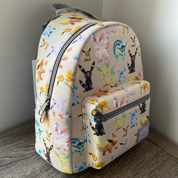 Gently Used Loungefly Eevee Evolutions / Eeveelutions Watercolor Mini Backpack - Picture 7 of 17